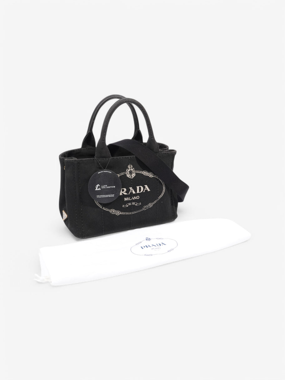 Prada 2 Way Handbag Black Canvas Image 9