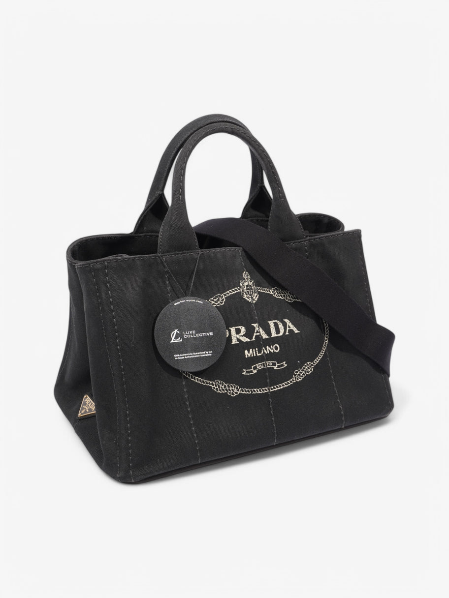 Prada 2 Way Handbag Black Canvas Image 9
