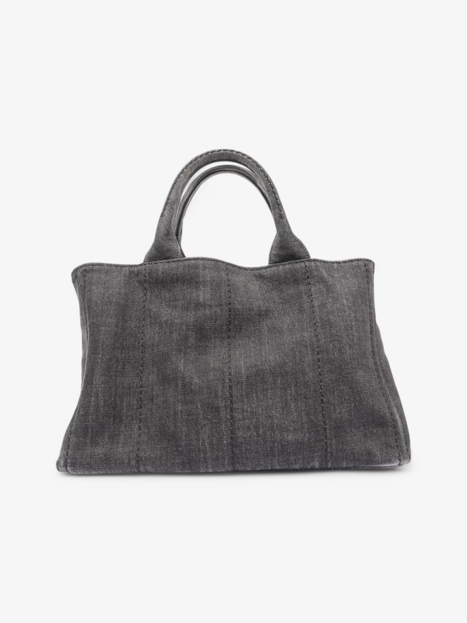 Prada 2 Way Handbag Black Denim Image 4