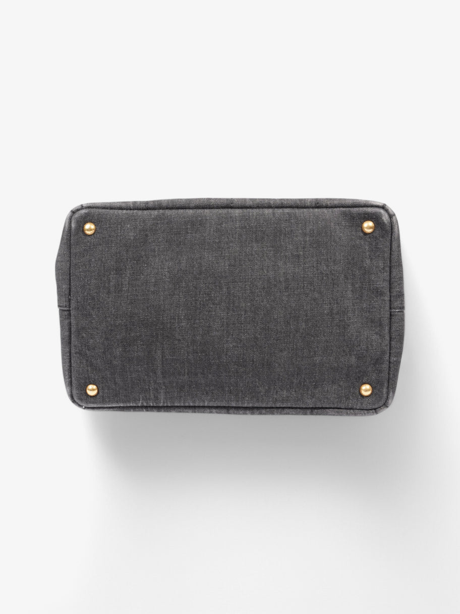 Prada 2 Way Handbag Black Denim Image 7