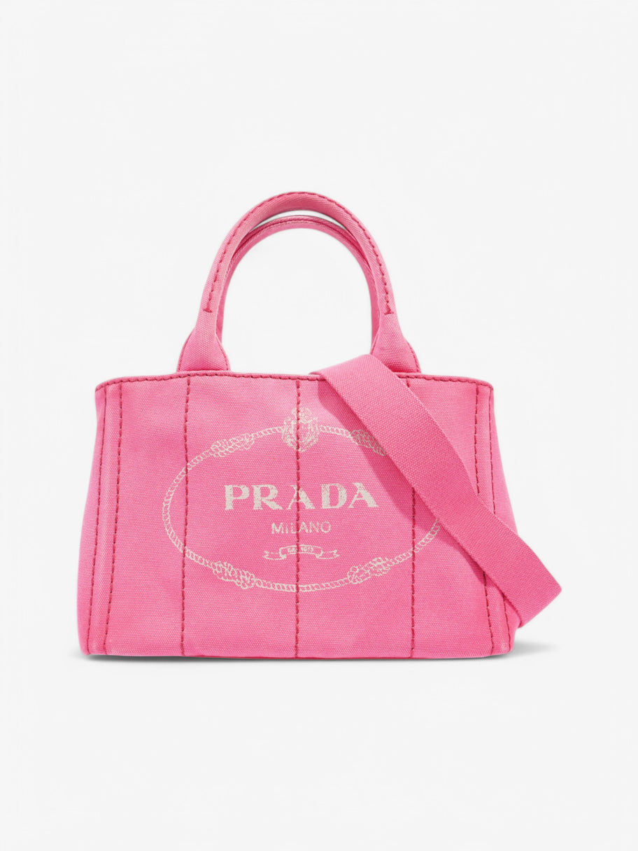 Prada Canapa Tote Pink Cotton Image 1