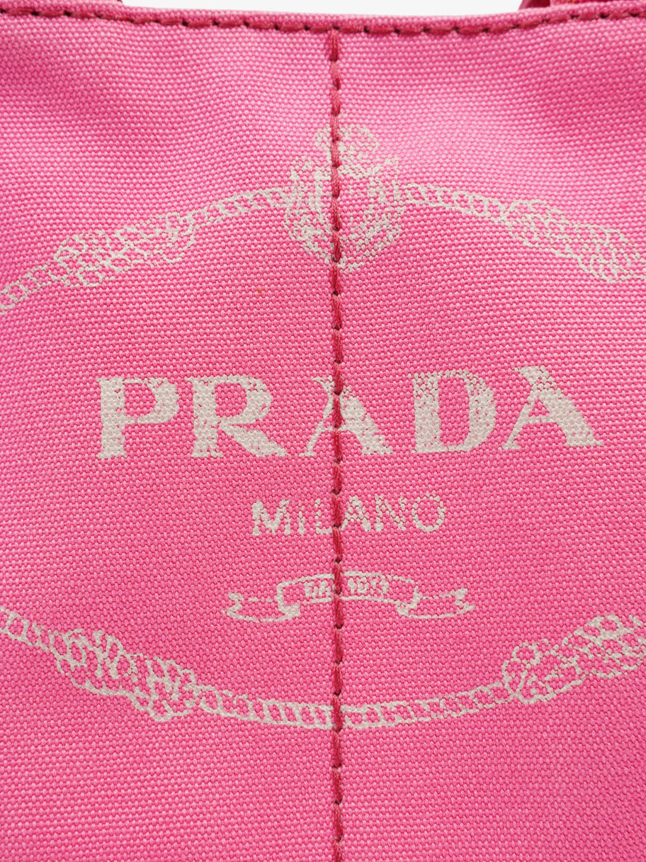 Prada Canapa Tote Pink Cotton Image 7