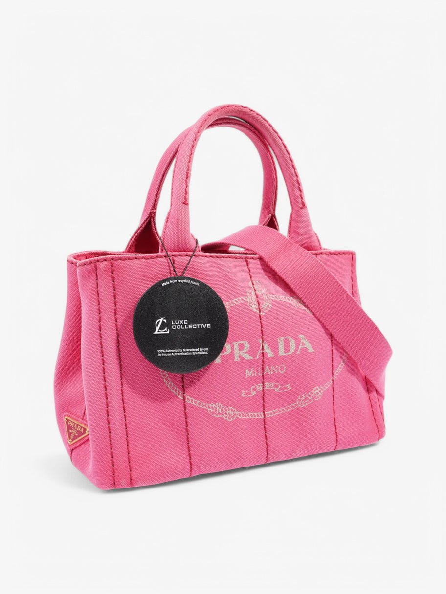 Prada Canapa Tote Pink Cotton Image 9