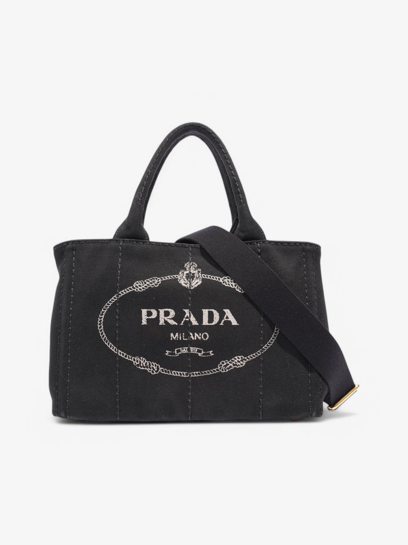  Prada Canapa Tote Black Canvas