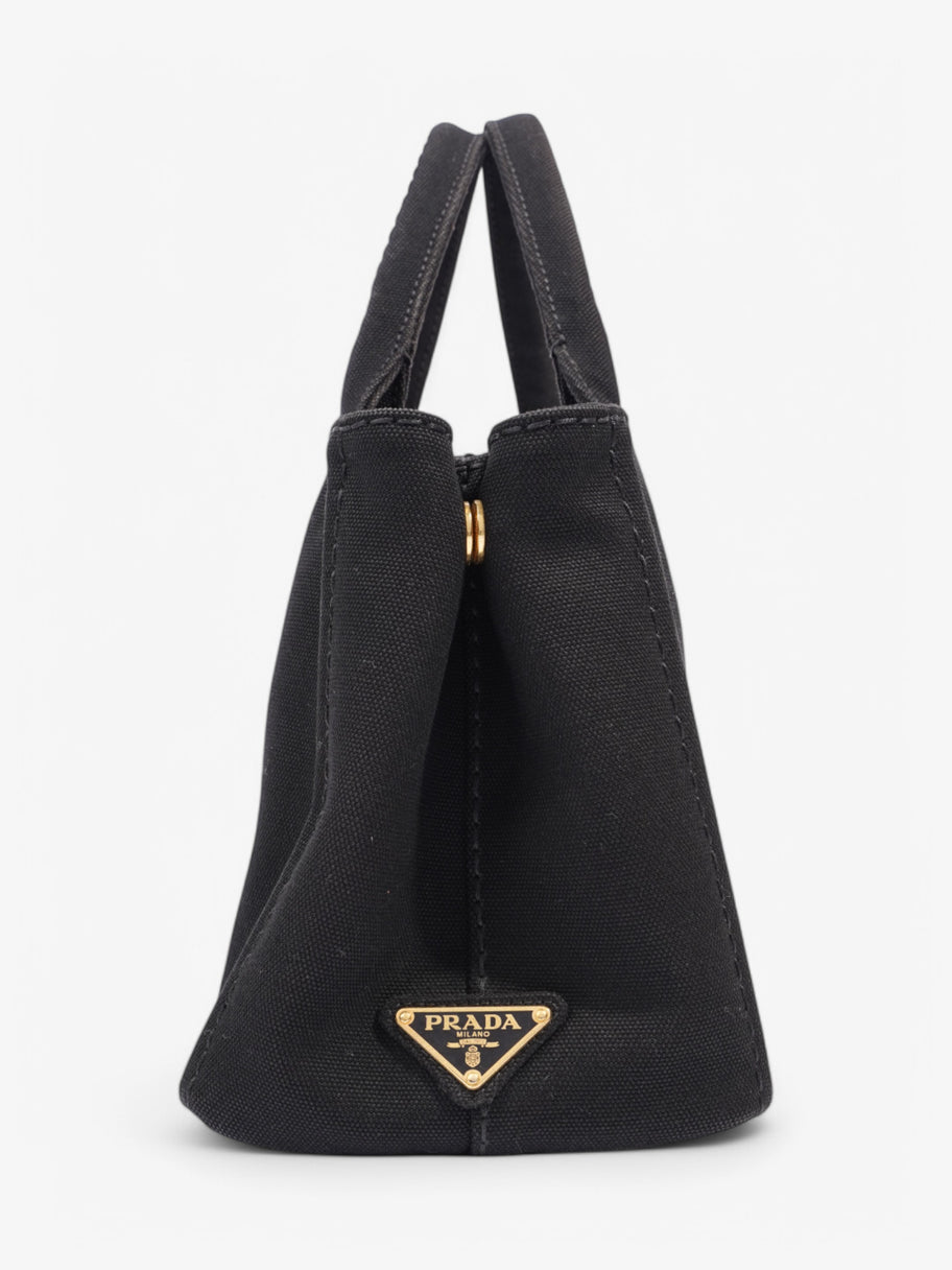 Prada Canapa Tote Black Canvas Image 5