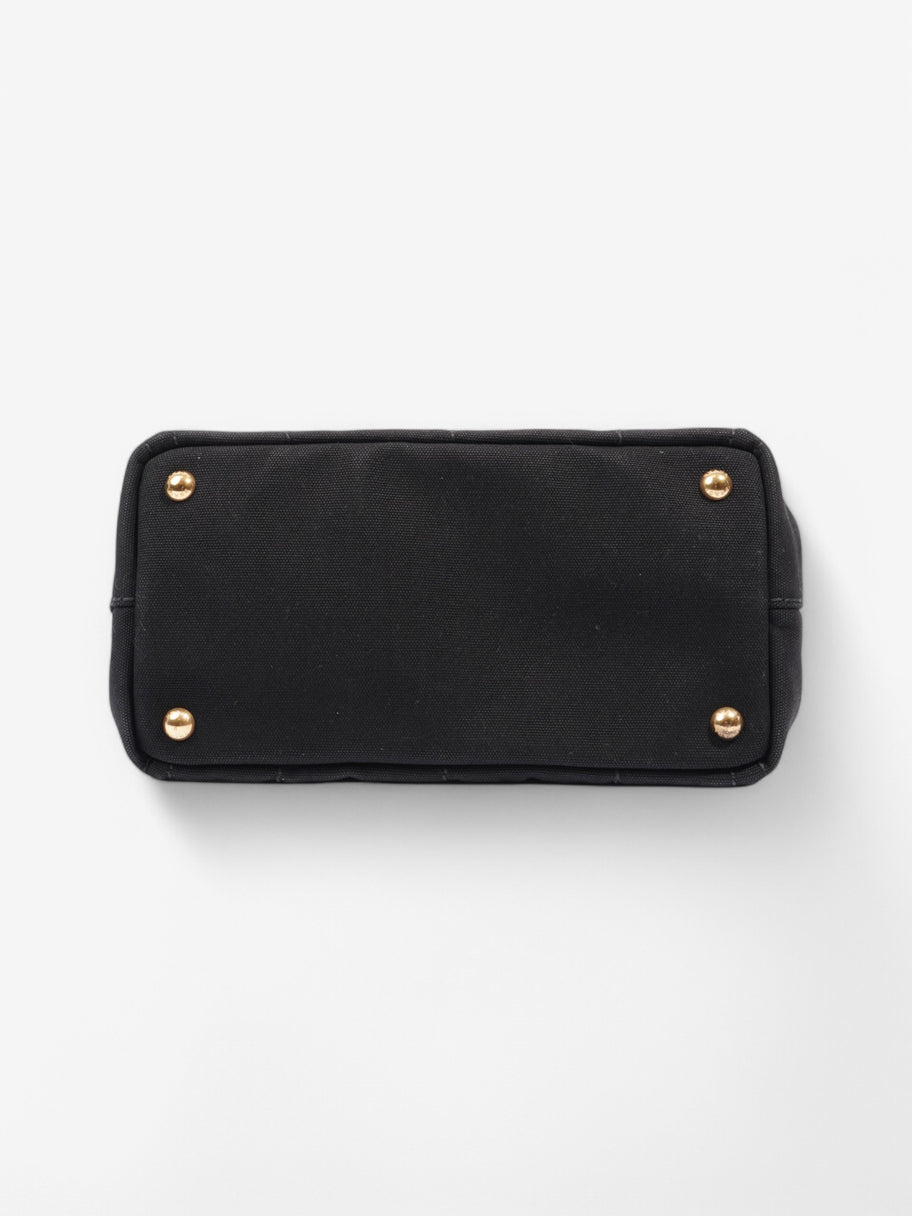 Prada Canapa Tote Black Canvas Image 6