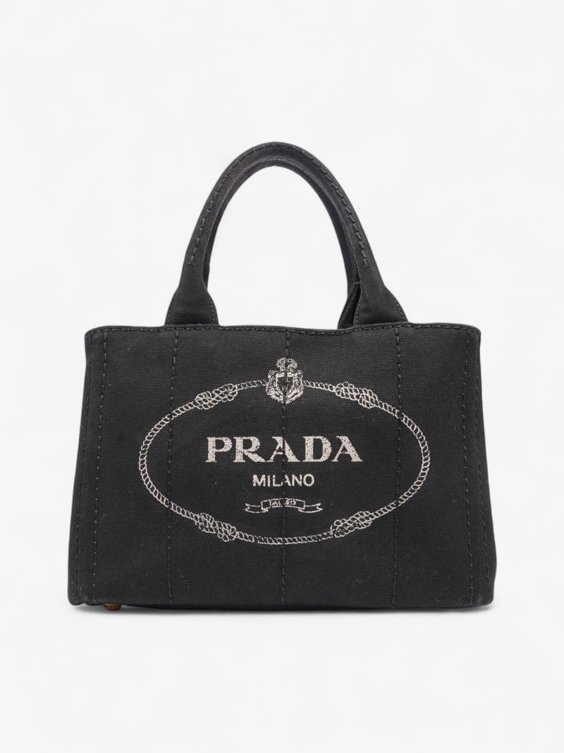  Prada Canapa Tote Black Canvas