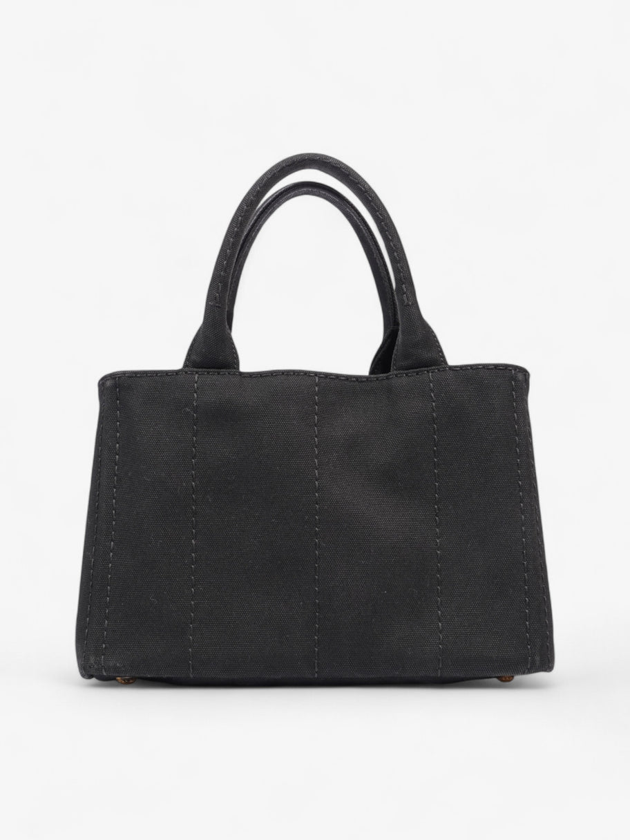 Prada Canapa Tote Black Canvas Image 4