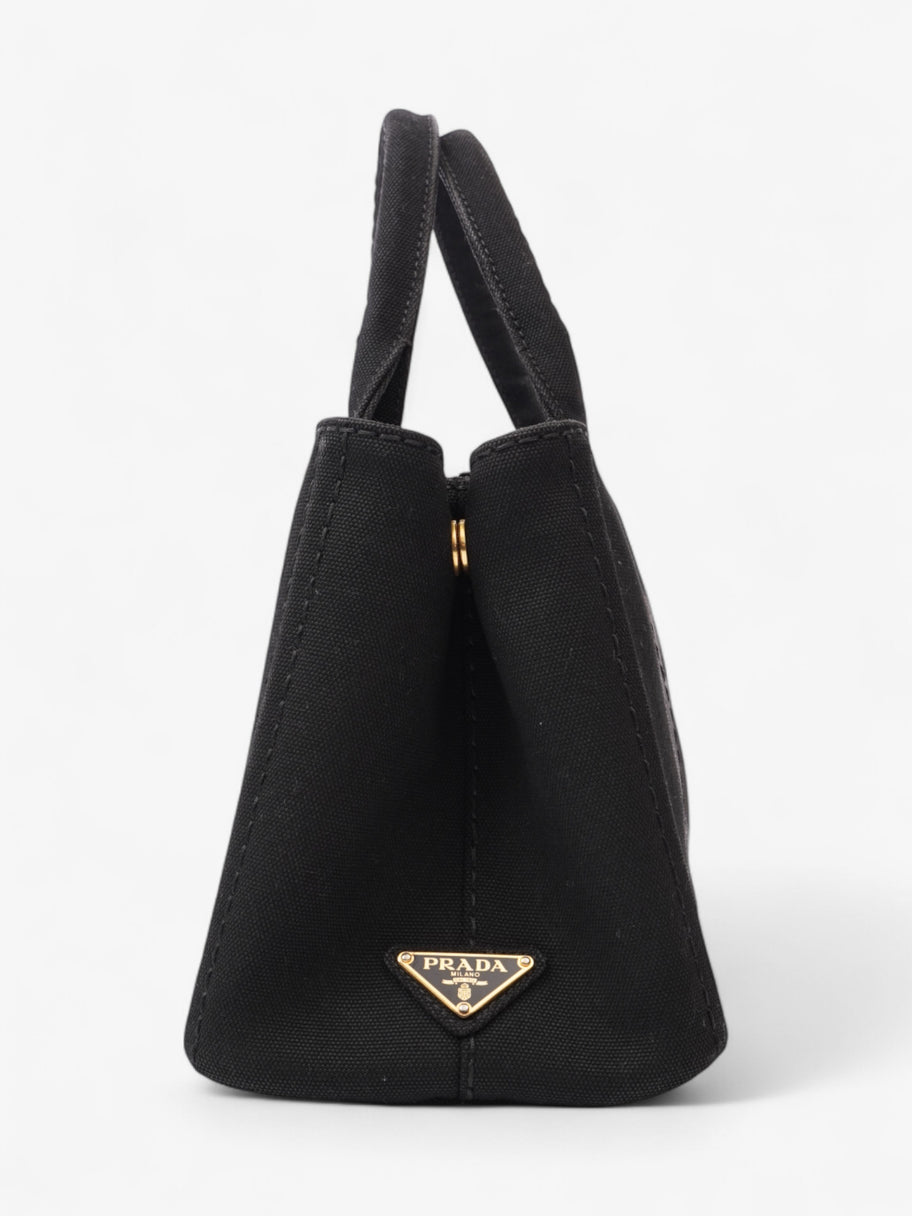 Prada Canapa Tote Black Canvas Image 5