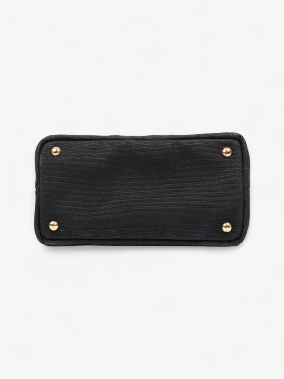 Prada Canapa Tote Black Canvas Image 6