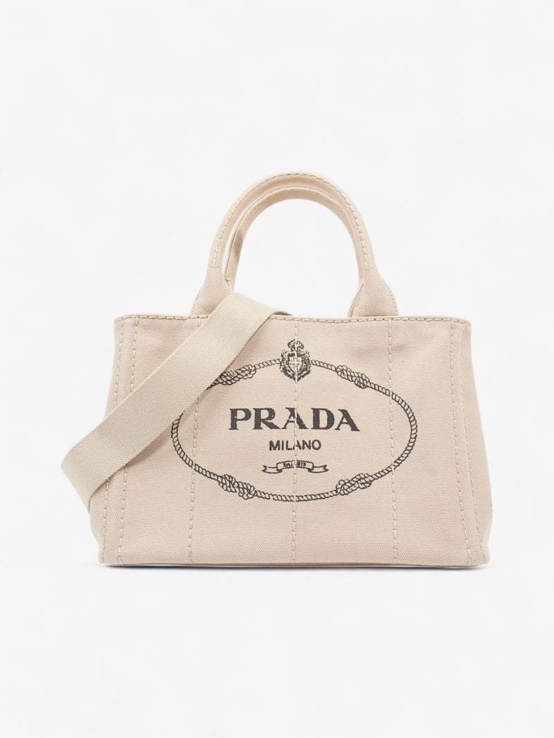  Prada Canapa Tote Beige Canvas