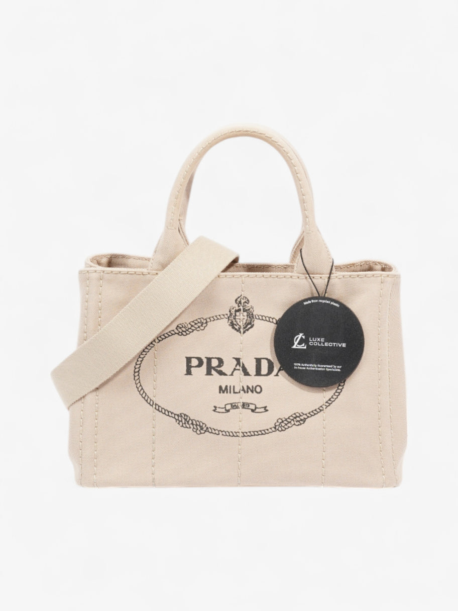 Prada Canapa Tote Beige Canvas Image 8