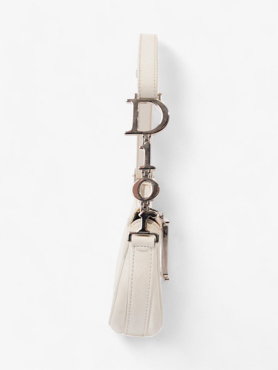 Christian Dior Charms Shoulder Bag White Leather Image 3