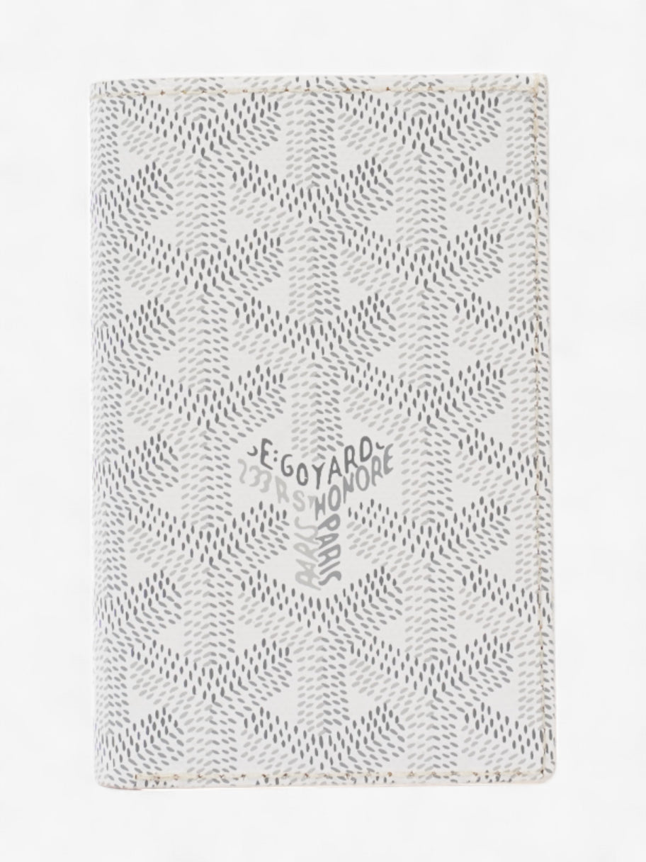 Goyard Saint Pierre Card Wallet White  / Grey Leather Image 1