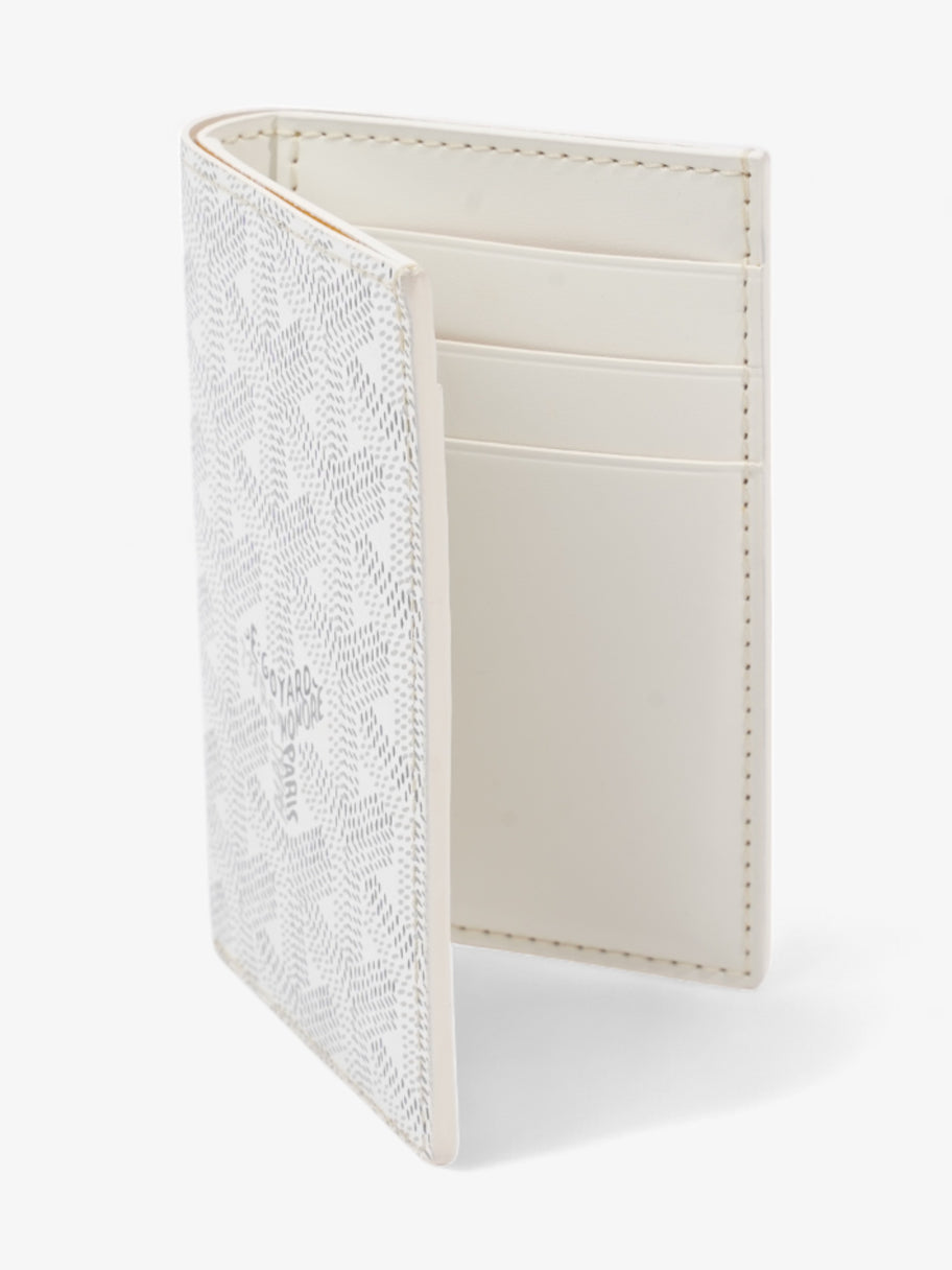 Goyard Saint Pierre Card Wallet White  / Grey Leather Image 5