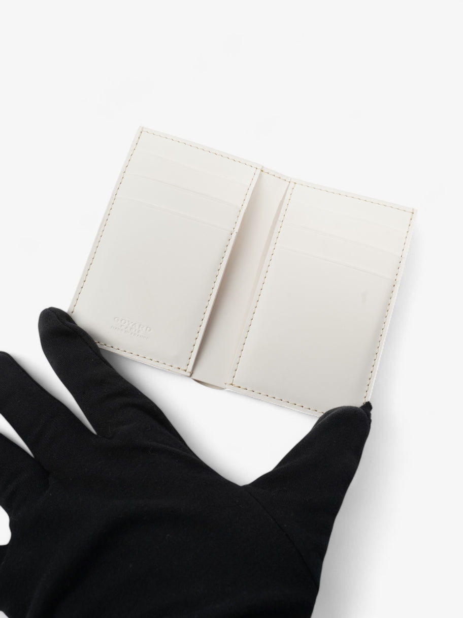 Goyard Saint Pierre Card Wallet White  / Grey Leather Image 6