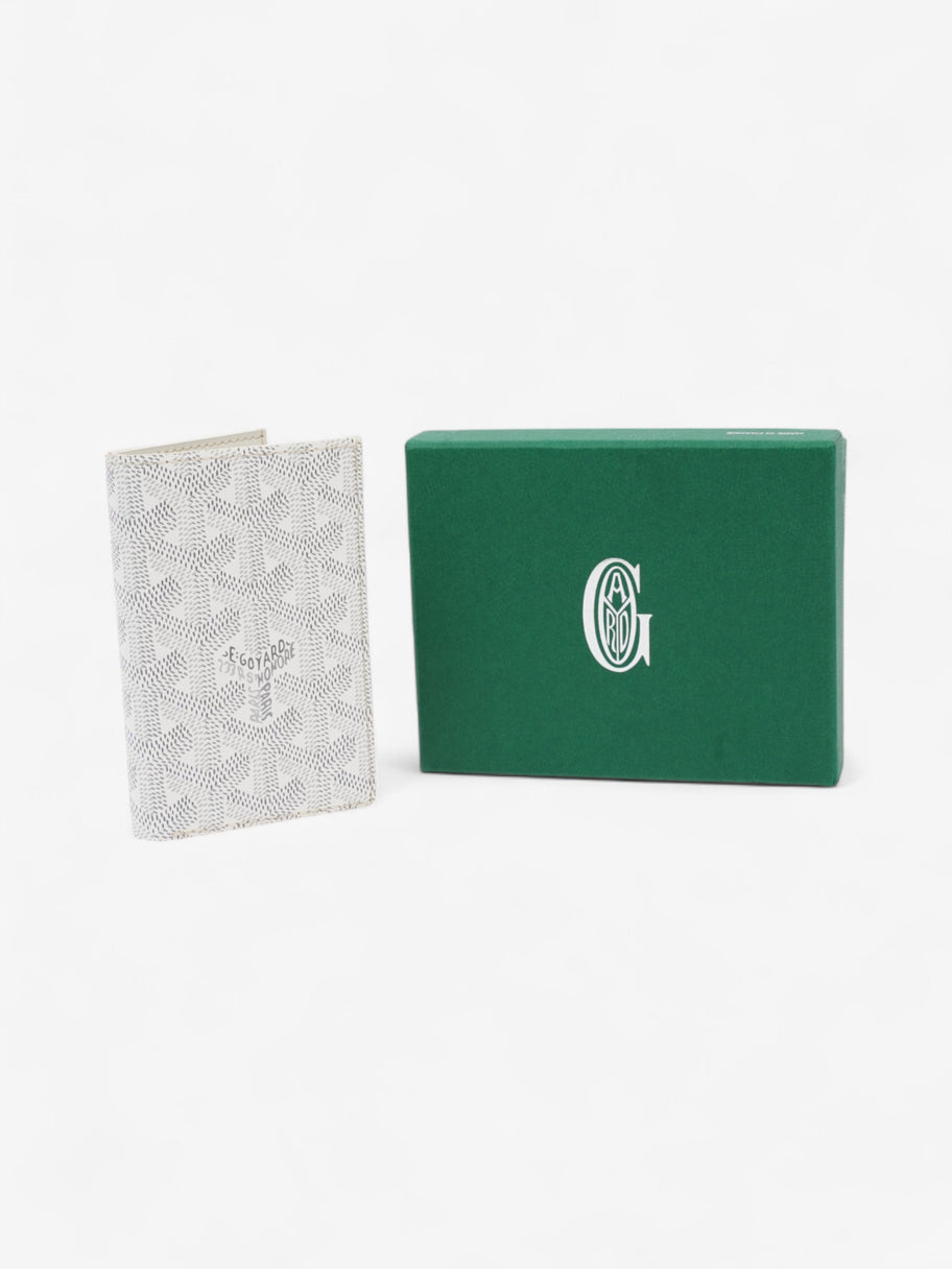 Goyard Saint Pierre Card Wallet White  / Grey Leather Image 7