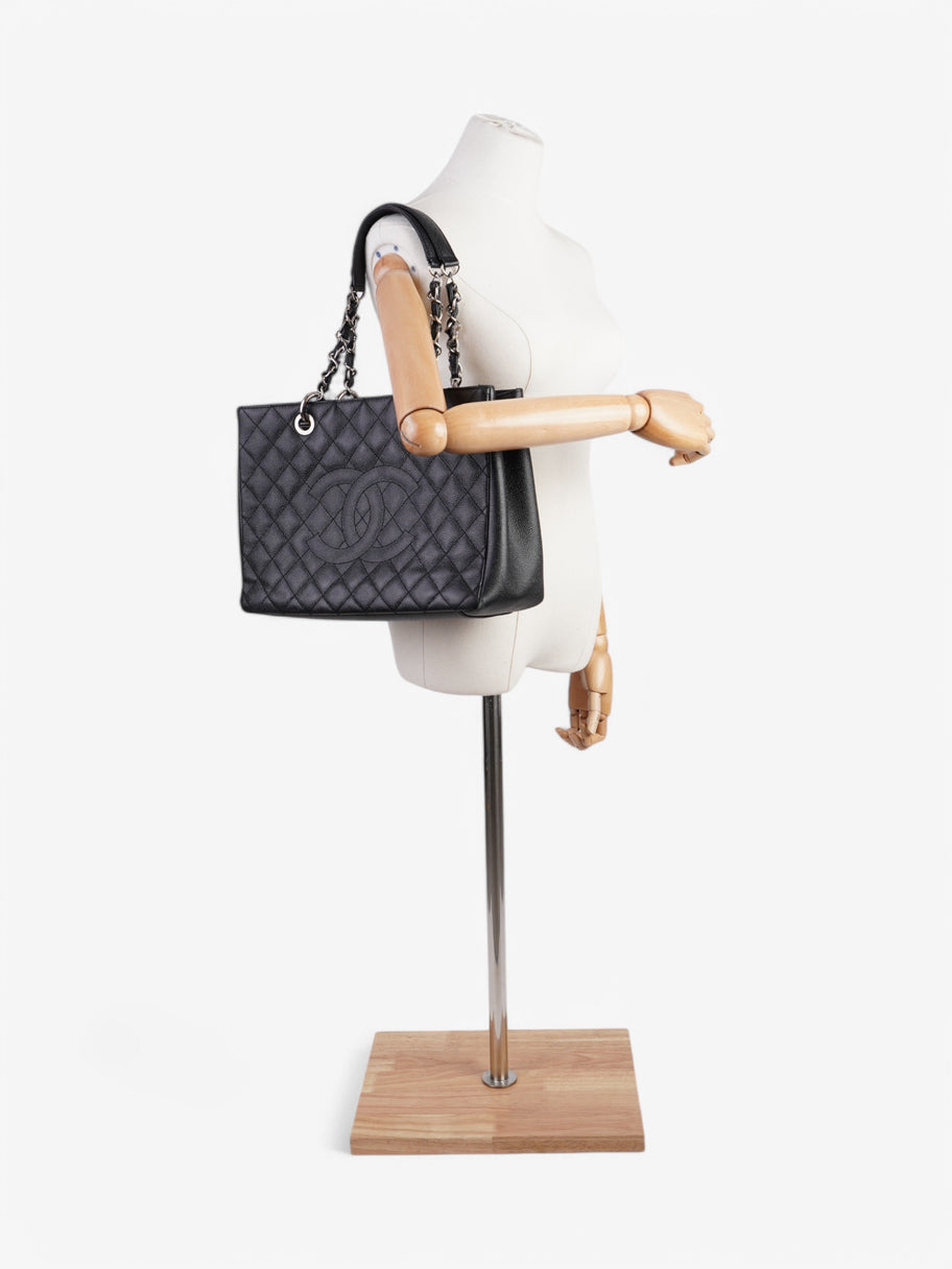 Chanel Grand Shopping Tote Black Caviar Leather Image 2