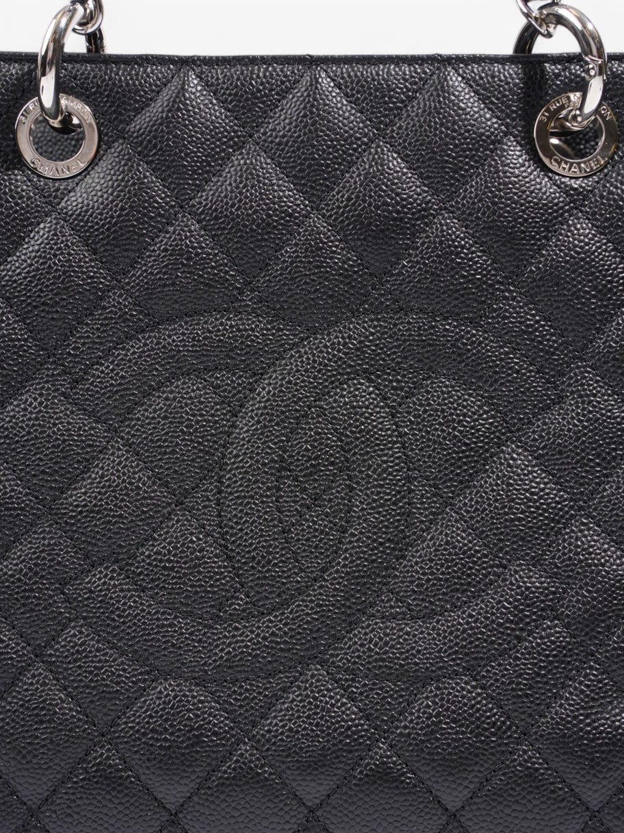 Chanel Grand Shopping Tote Black Caviar Leather Image 7
