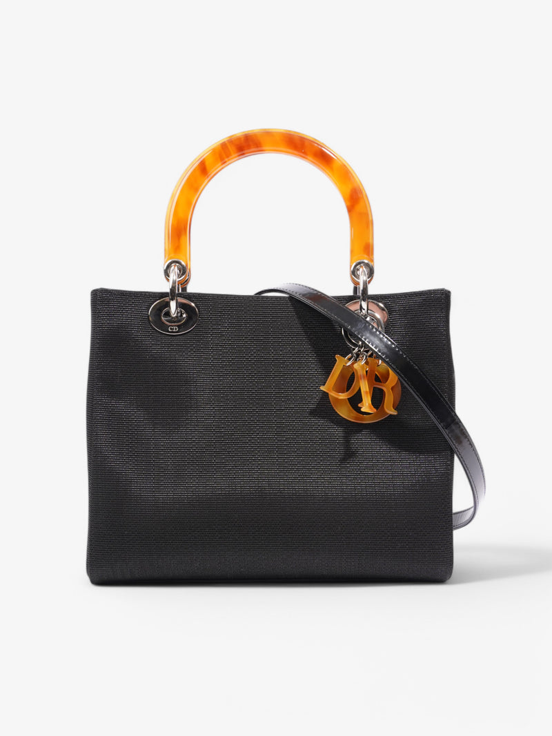  Christian Dior Lady Dior  Black Canvas