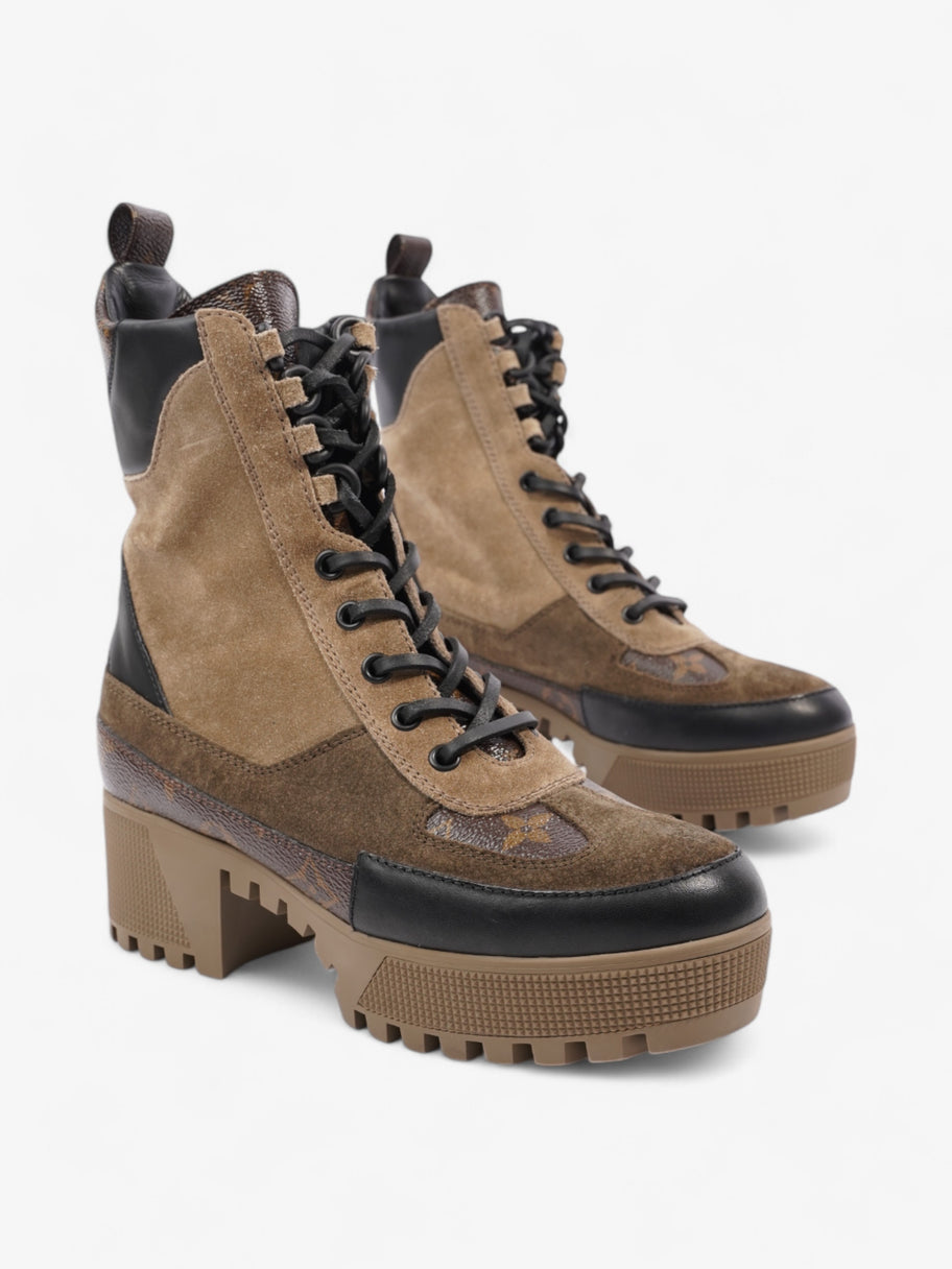 Louis Vuitton Laureate Desert Boots Beige  / Brown / Black Suede EU 37 UK 4 Image 2