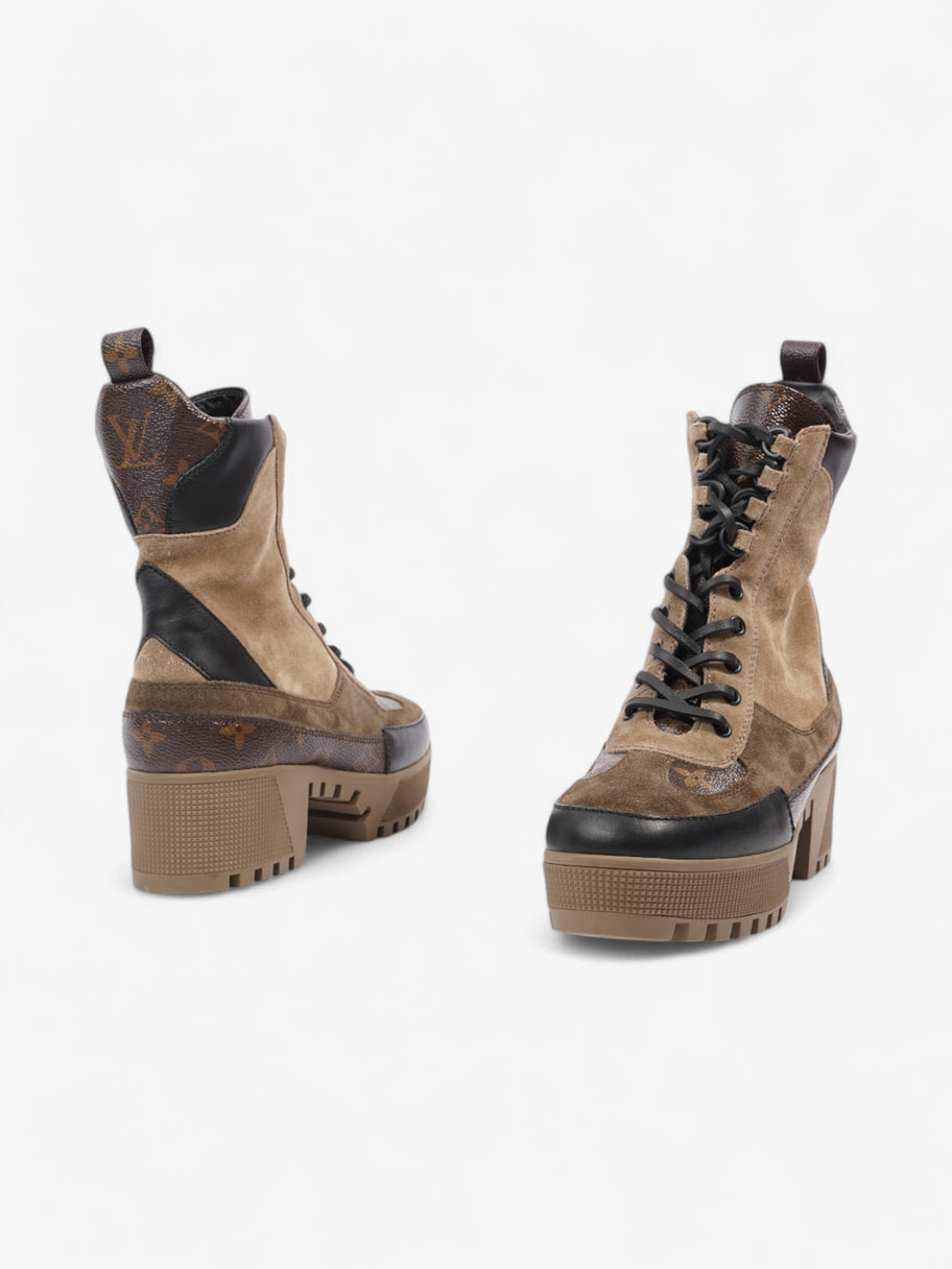 Louis Vuitton Laureate Desert Boots Beige  / Brown / Black Suede EU 37 UK 4 Image 9