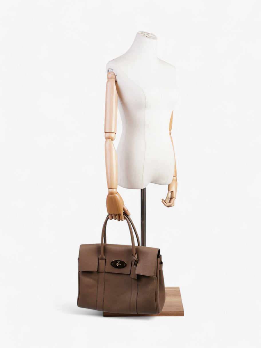 Mulberry Bayswater Dark Beige Grained Leather Image 2
