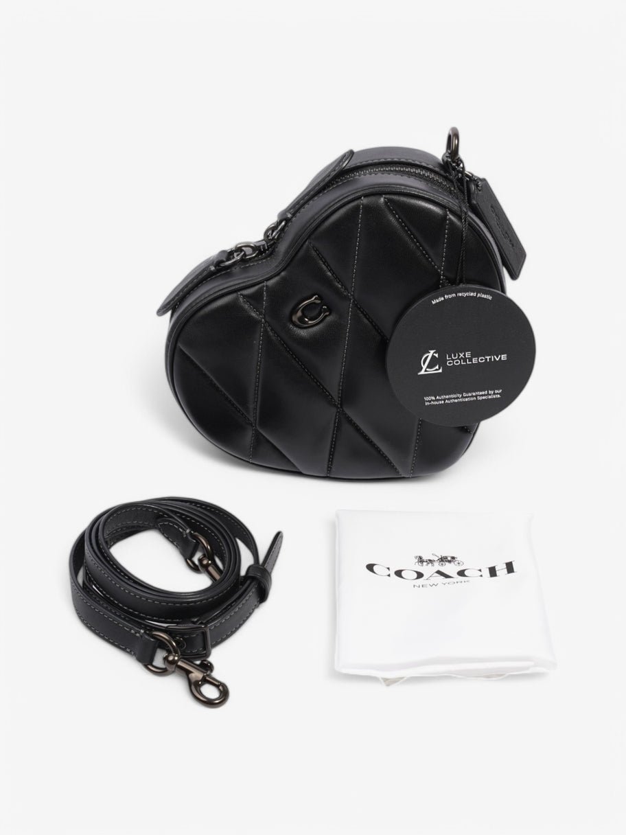 Coach Coach Quilted Heart Bag - Black Image 8