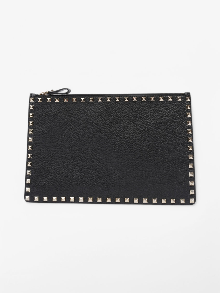 Valentino Rockstud Clutch Black Calfskin Leather Image 5
