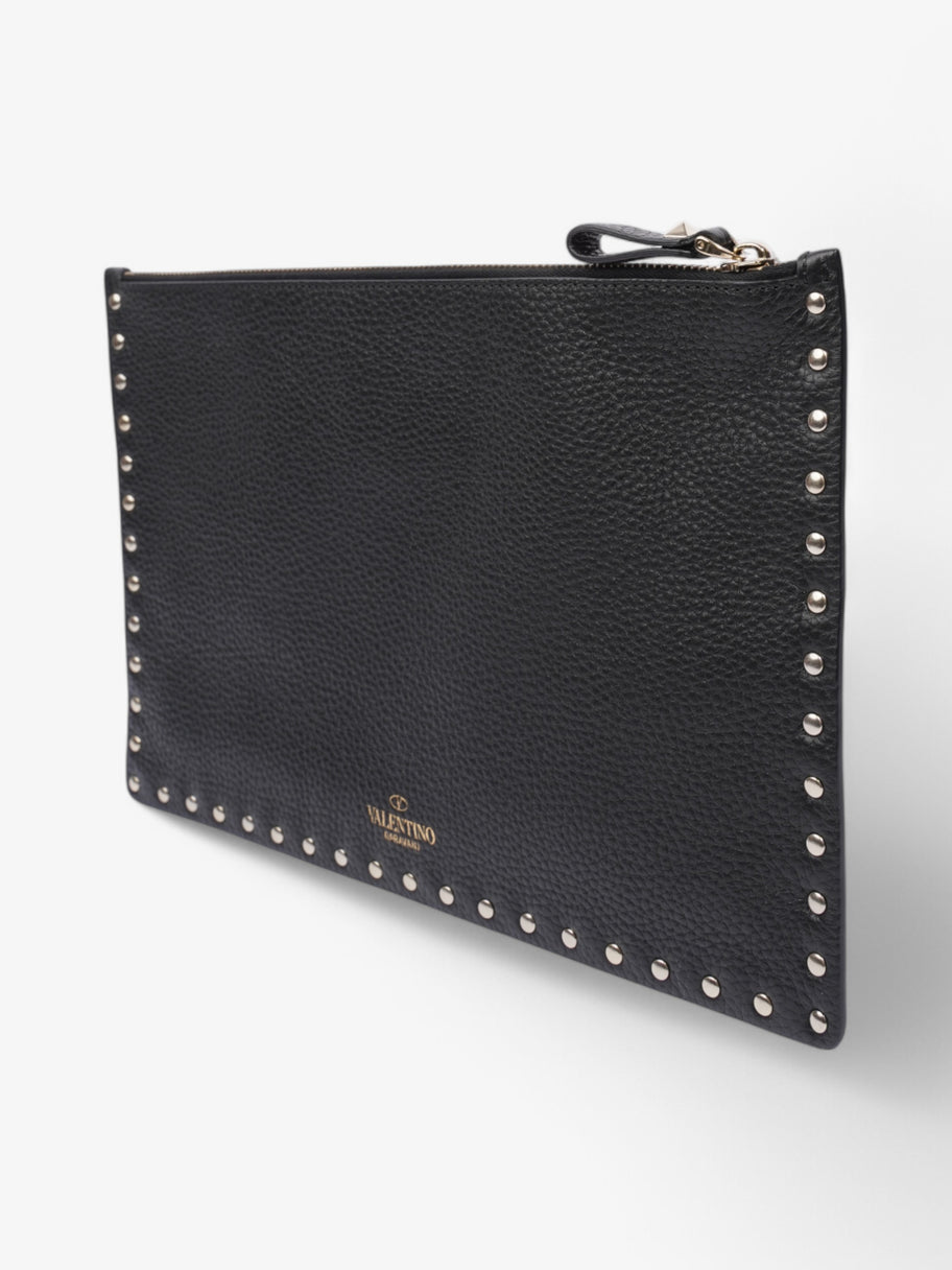 Valentino Rockstud Clutch Black Calfskin Leather Image 3