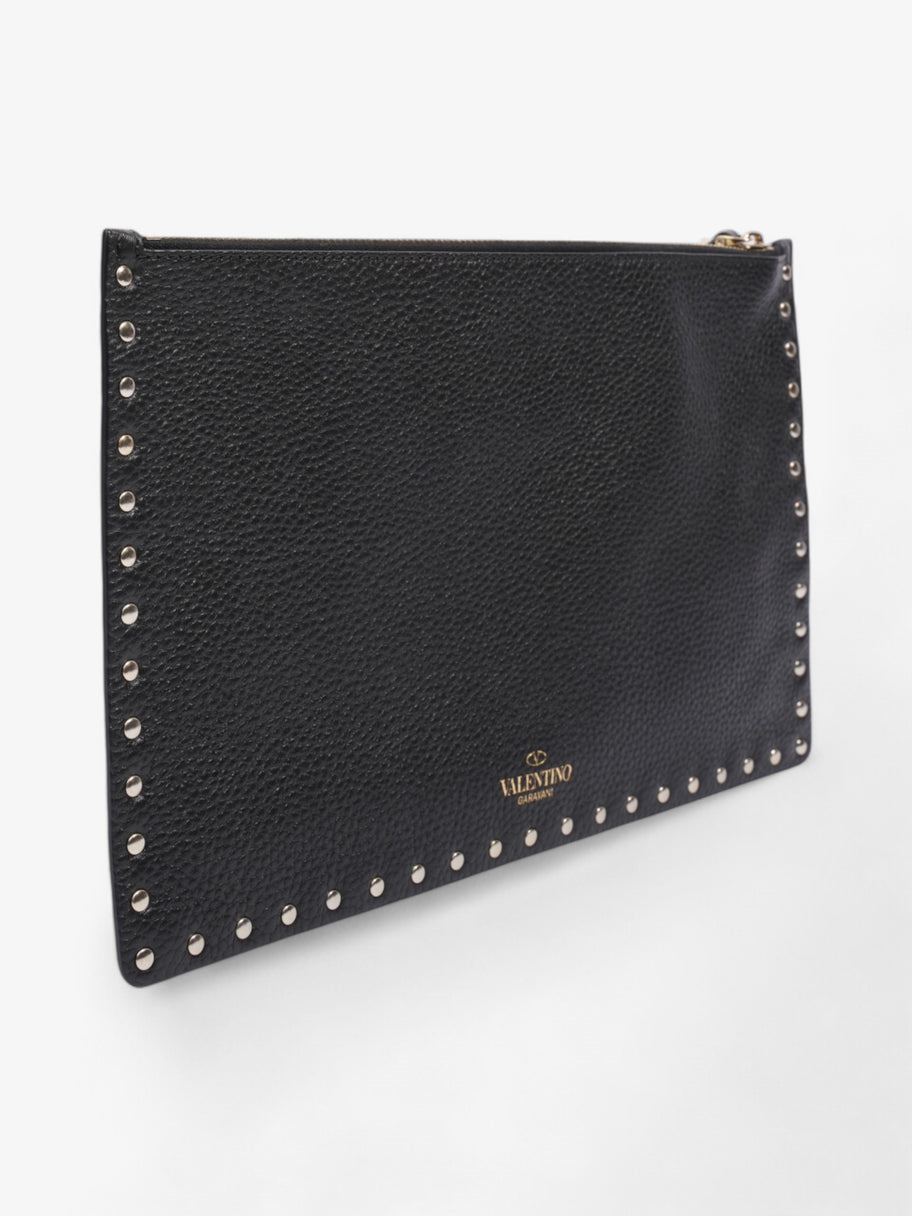 Valentino Rockstud Clutch Black Calfskin Leather Image 4