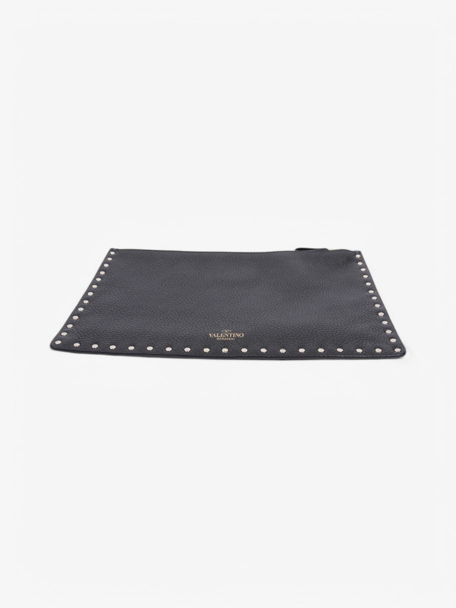 Valentino Rockstud Clutch Black Calfskin Leather Image 6