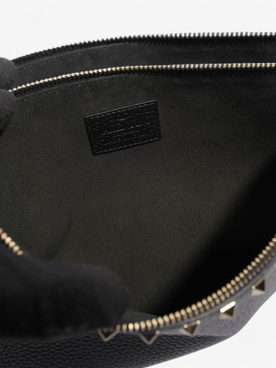 Valentino Rockstud Clutch Black Calfskin Leather Image 9