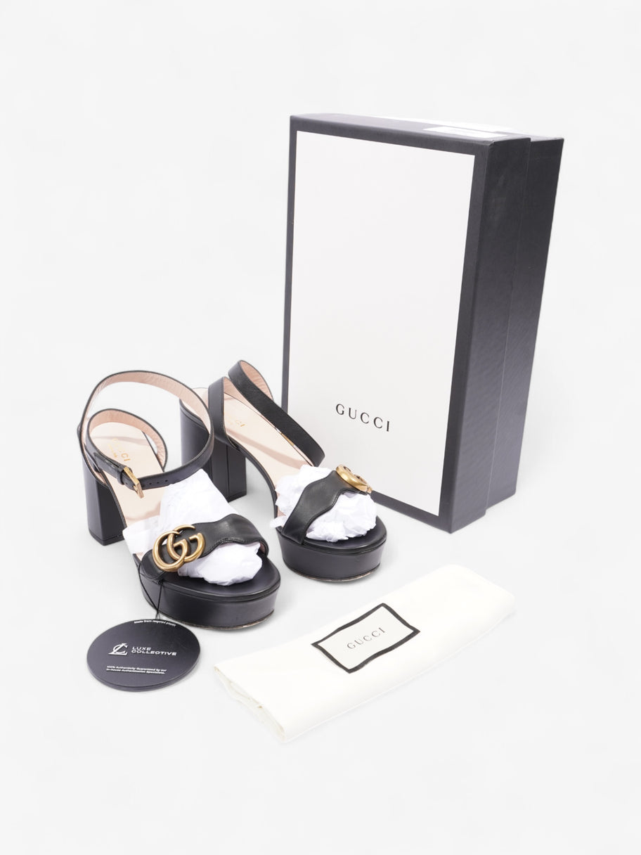Gucci GG Marmont Platform sandals 80 Black Leather EU 38 UK 5 Image 10