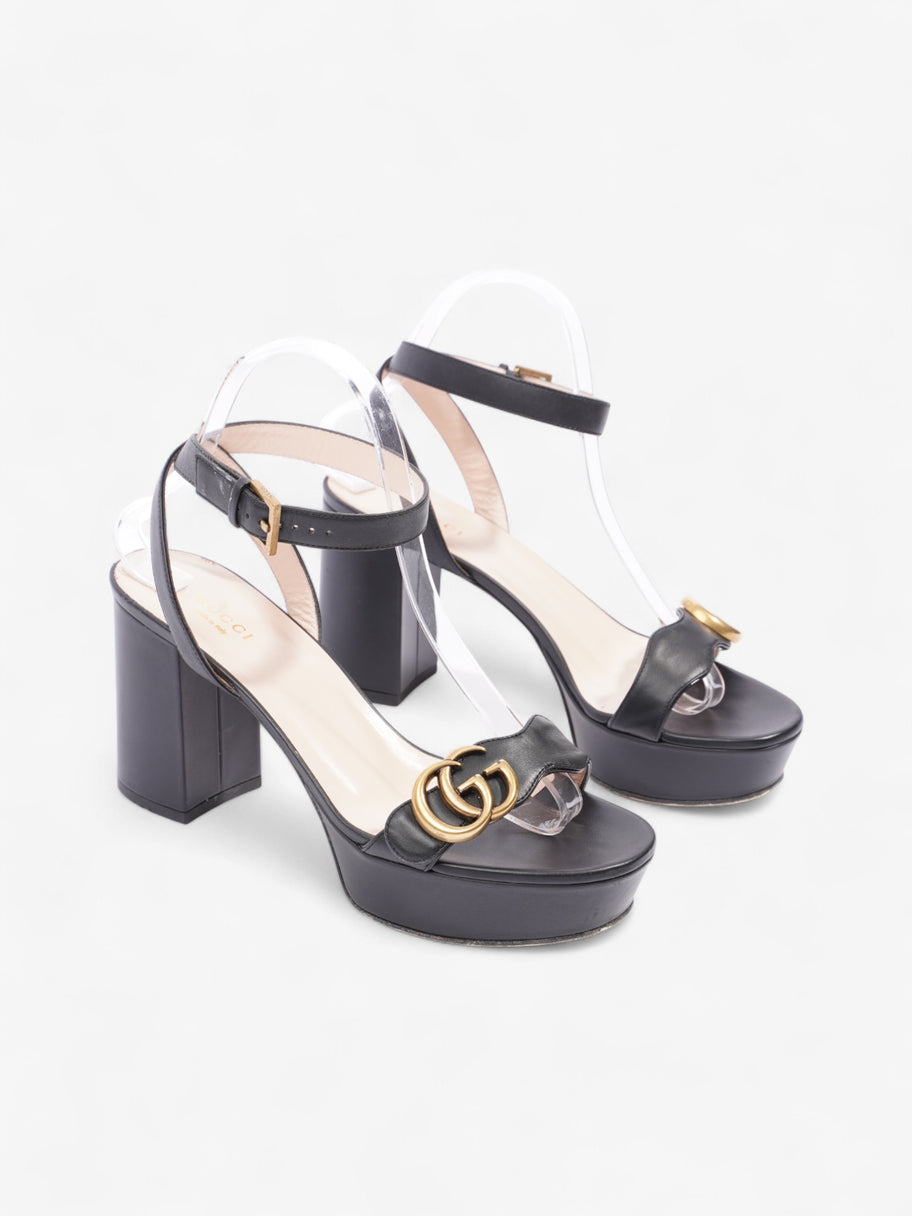 Gucci GG Marmont Platform sandals 80 Black Leather EU 38 UK 5 Image 2