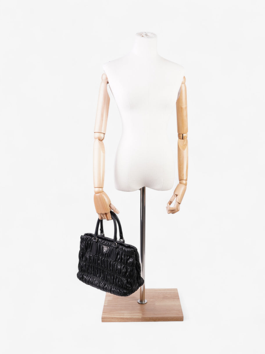 Prada Handbag Black Leather Image 2