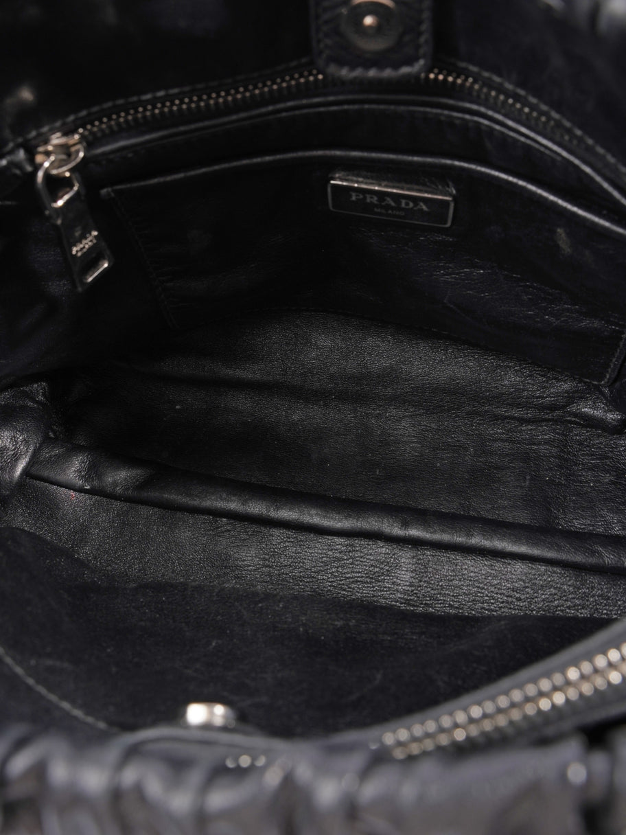 Prada Handbag Black Leather Image 9