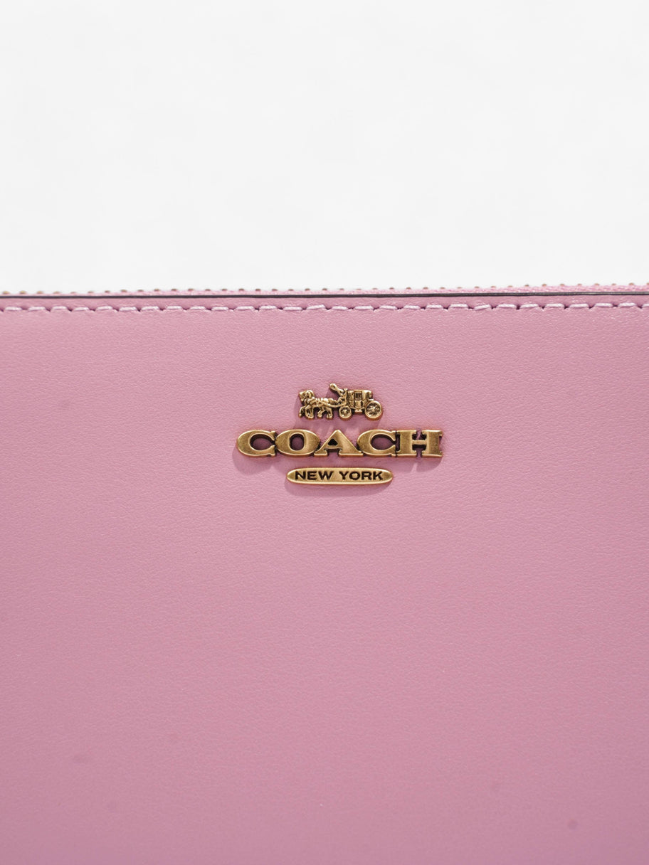 Accordion Zip Wallet Pink Leather Image 2