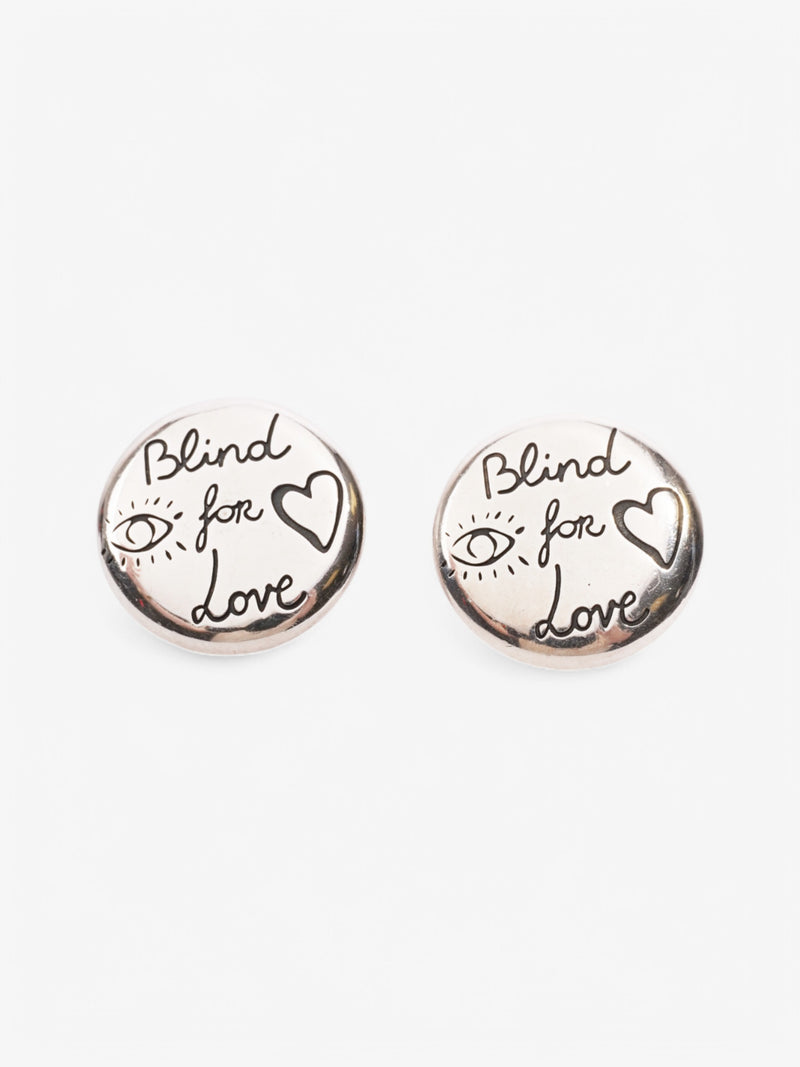  Gucci Blind For Love Earrings Silver Silver Sterling