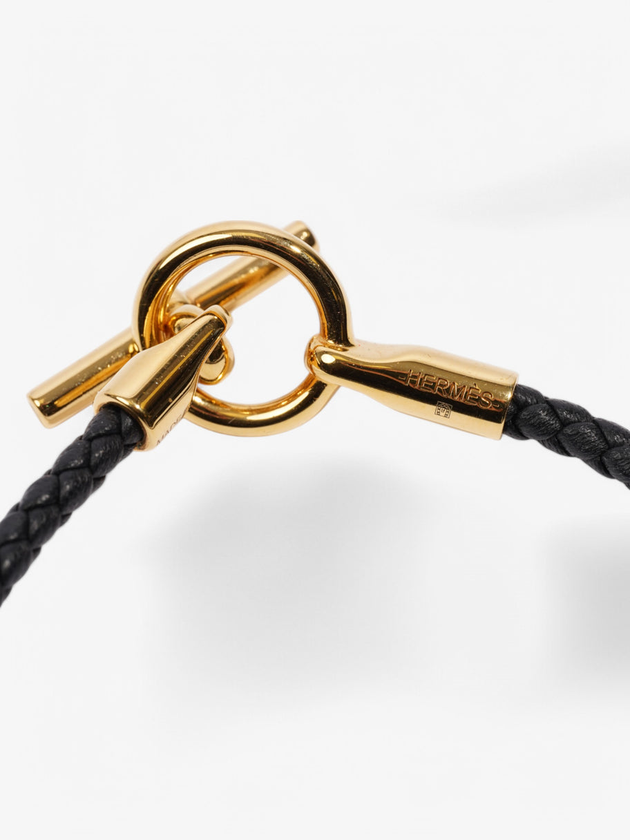 Hermes Glenan Bracelet Noir Gold Plated T3 Image 2