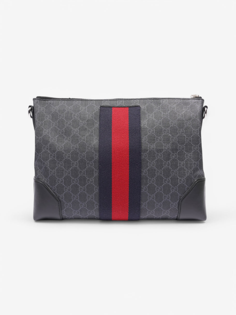 Gucci GG Supreme  Black / Navy / Red Coated Canvas Image 4