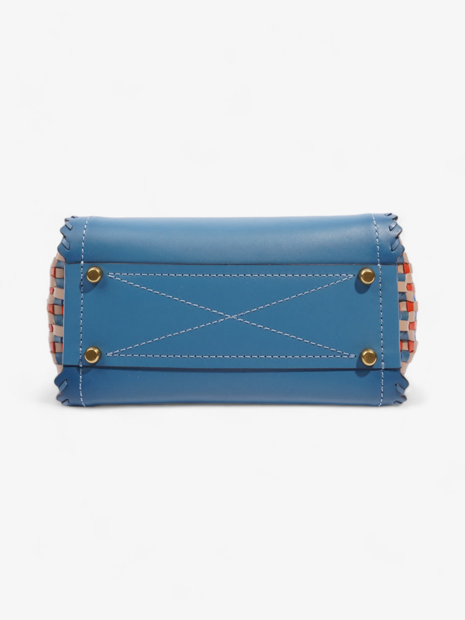Coach Troupe Tote Blue / Orange / Beige Leather Image 6