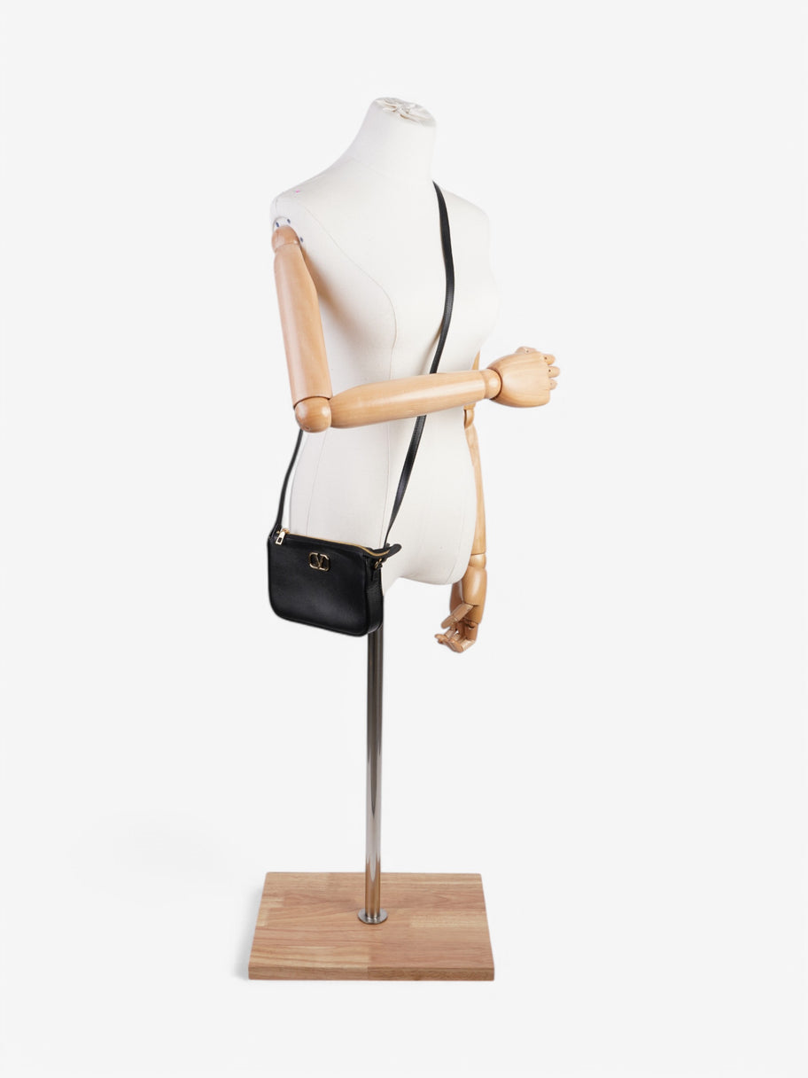 Valentino VLogo Signature Crossbody Black Calfskin Leather Mini Image 2