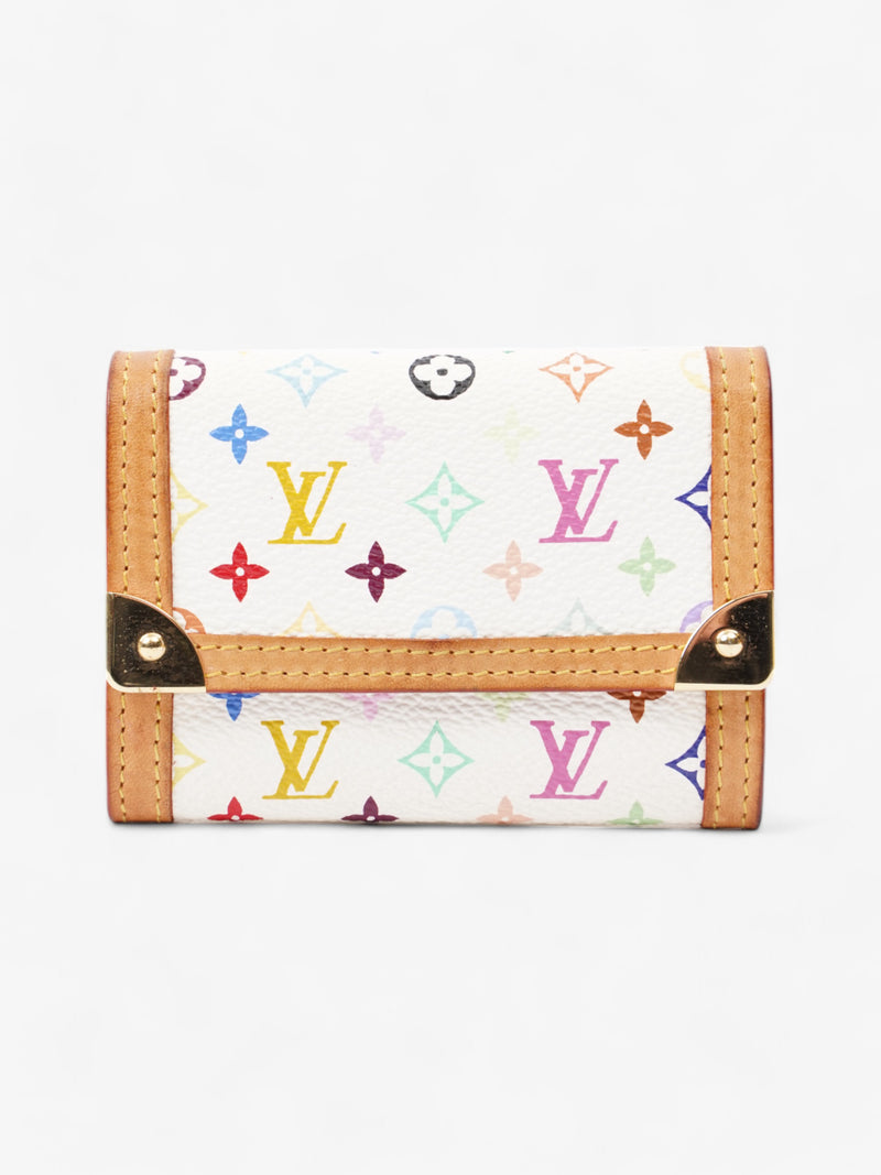  Louis Vuitton Porte Monnaie Monogram Multicolour / White Canvas