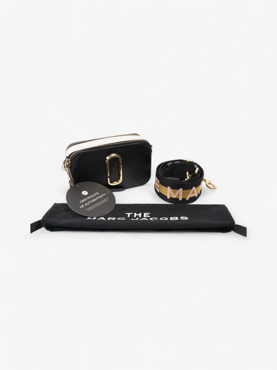 Marc Jacobs The Snapshot Bag Black / White / Grey Leather Image 9