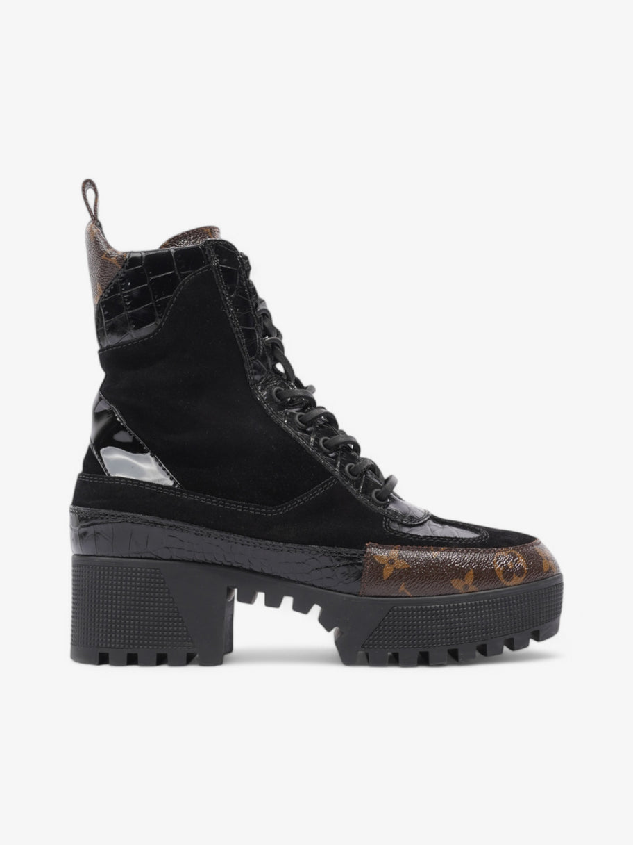 Louis Vuitton Laureate Platform Desert Boot 50 Black / Monogram Suede EU 39 UK 6 Image 1