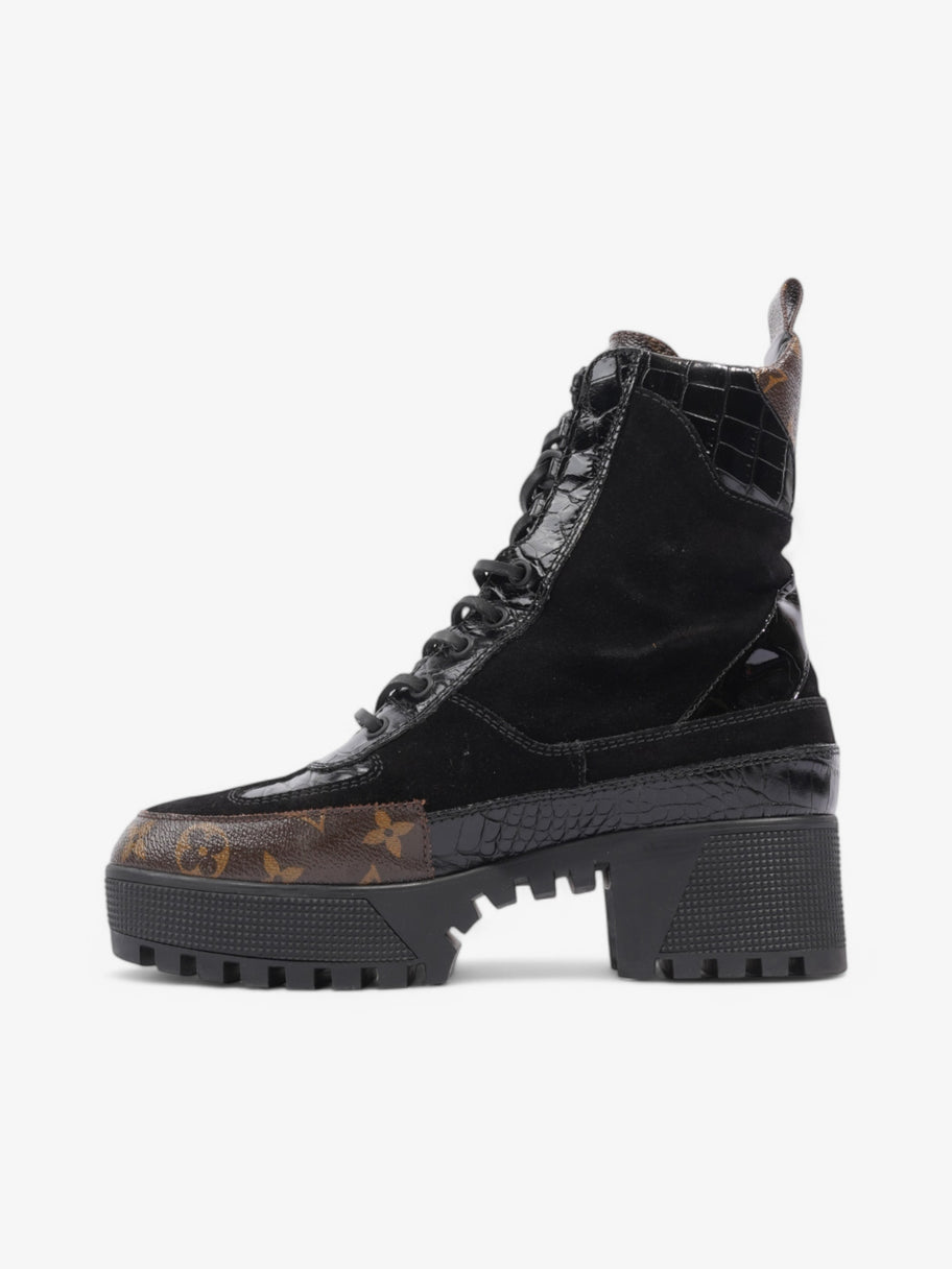 Louis Vuitton Laureate Platform Desert Boot 50 Black / Monogram Suede EU 39 UK 6 Image 3