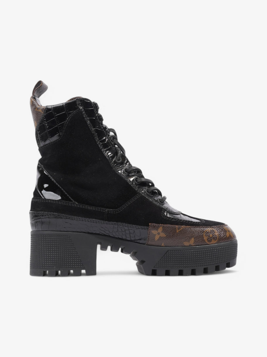 Louis Vuitton Laureate Platform Desert Boot 50 Black / Monogram Suede EU 39 UK 6 Image 4
