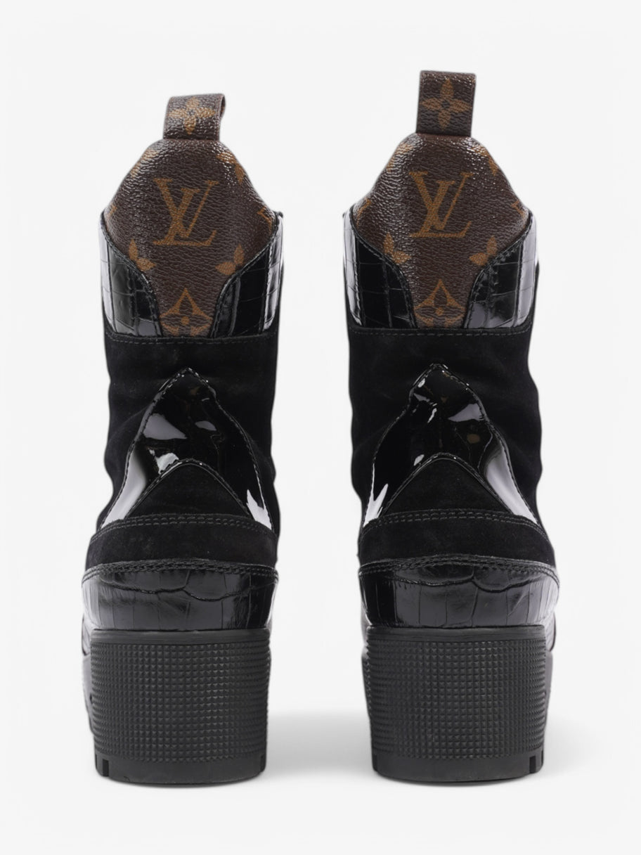 Louis Vuitton Laureate Platform Desert Boot 50 Black / Monogram Suede EU 39 UK 6 Image 6