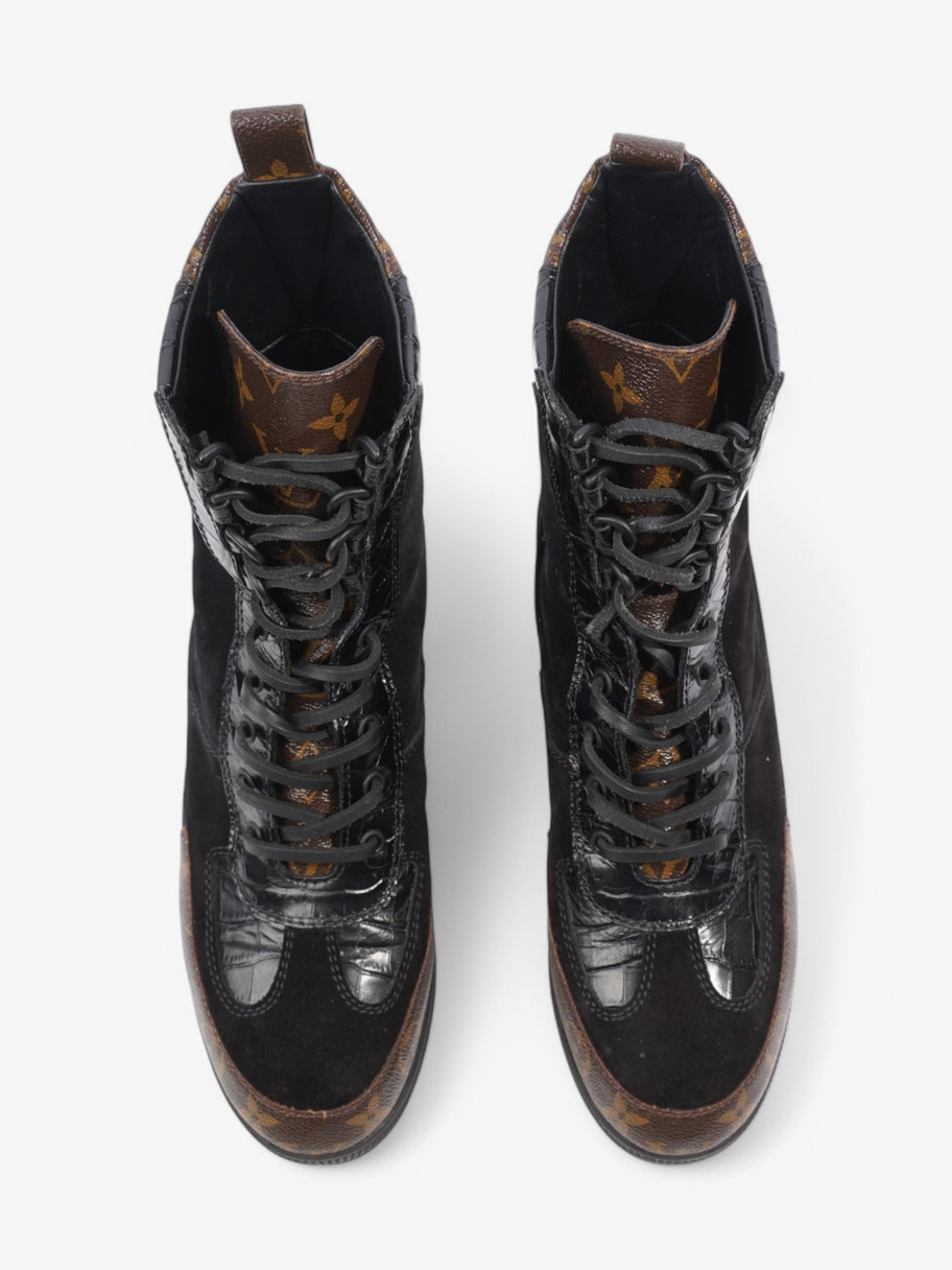 Louis Vuitton Laureate Platform Desert Boot 50 Black / Monogram Suede EU 39 UK 6 Image 8